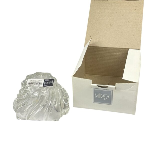 Mikasa Peppermint Clear Glass Candleholder Germany 9721019 - Picture 8 of 8